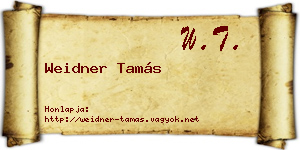 Weidner Tamás névjegykártya